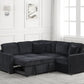 Ariel Black Sectional With Pull-Out Bed **NEW ARRIVAL**