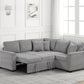 Ariel Gray Sectional With Pull-Out Bed **NEW ARRIVAL** **ON SALE**