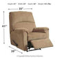 Ashley 1080129 - Zero Wall Recliner