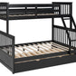 BB22 Twin/Full Bunk Bed w/Twin Trundle Black