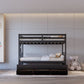 BB42 TWIN/TWIN Bunk Bed w/Twin Trundle + 3 Drawers (Black) **NEW ARRIVAL**