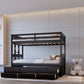 BB42 TWIN/TWIN Bunk Bed w/Twin Trundle + 3 Drawers (Black) **NEW ARRIVAL**
