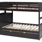 BB50 FULL/FULL Bunk Bed w/Twin Trundle + Staircase Storage
