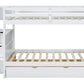 BB51 FULL/FULL Bunk Bed w/Twin Trundle + Staircase Storage