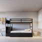 BB52 FULL/FULL Bunk Bed w/Twin Trundle + Staircase Storage **NEW ARRIVAL**