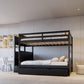 BB52 FULL/FULL Bunk Bed w/Twin Trundle + Staircase Storage **NEW ARRIVAL**