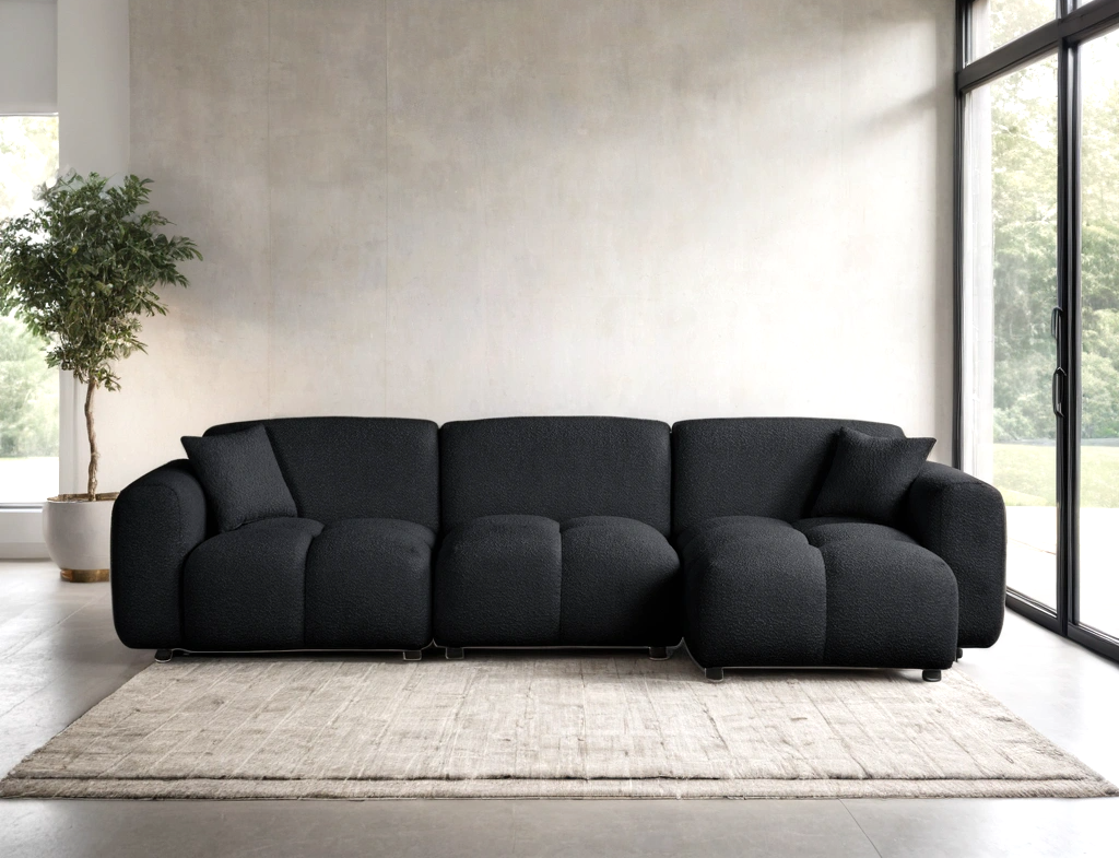 Bella Black Sectional **NEW ARRIVAL**