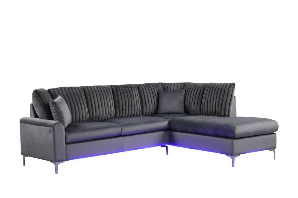 Candy Charcoal - Sectional (w/ LED's) **NEW ARRIVAL**