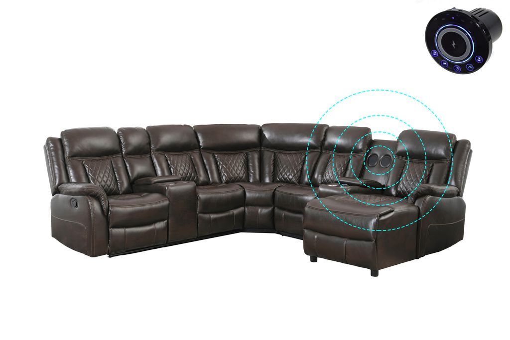 Champion Brown Reclining Sectional