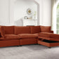 Cloud2 Rust Velvet Modular Sectional
