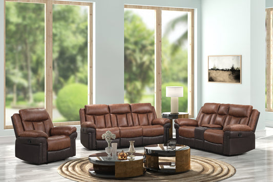 Cowboy 3pc Reclining Set(Brown)