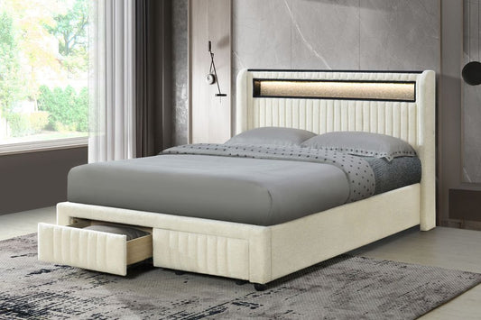 Cupid Beige Platform Bed - Twin, Full **NEW ARRIVAL**
