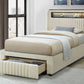 Cupid Beige Platform Bed - Twin, Full **NEW ARRIVAL**