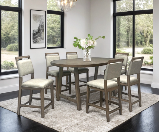 D2510 Counter Height Table + 6 Chair Set **NEW ARRIVAL**
