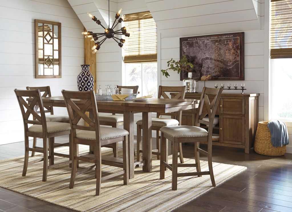 D631 - Counter Height Table + 6 Chairs Set **NEW ARRIVAL** **ON SALE**