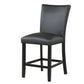 Dior PU - Black Pub Table + 4 Chair Set