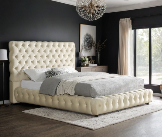 Dream Beige Platform Bed - Queen, King