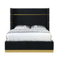 B786 Aspen Black Velvet Platform Bed