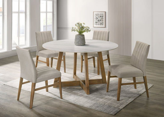 ENZO10 Light Oak Dining Table + 4 Chair Set **NEW ARRIVAL**