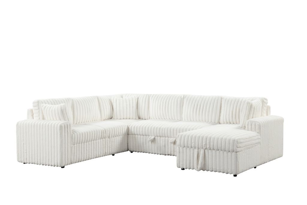 Forever Beige Sectional With Pull-Out Bed **NEW ARRIVAL**