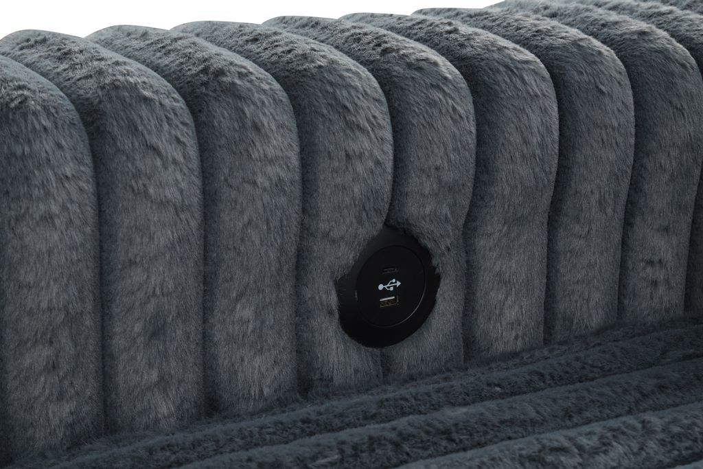 Forever Charcoal Sectional With Pull-Out Bed **NEW ARRIVAL**