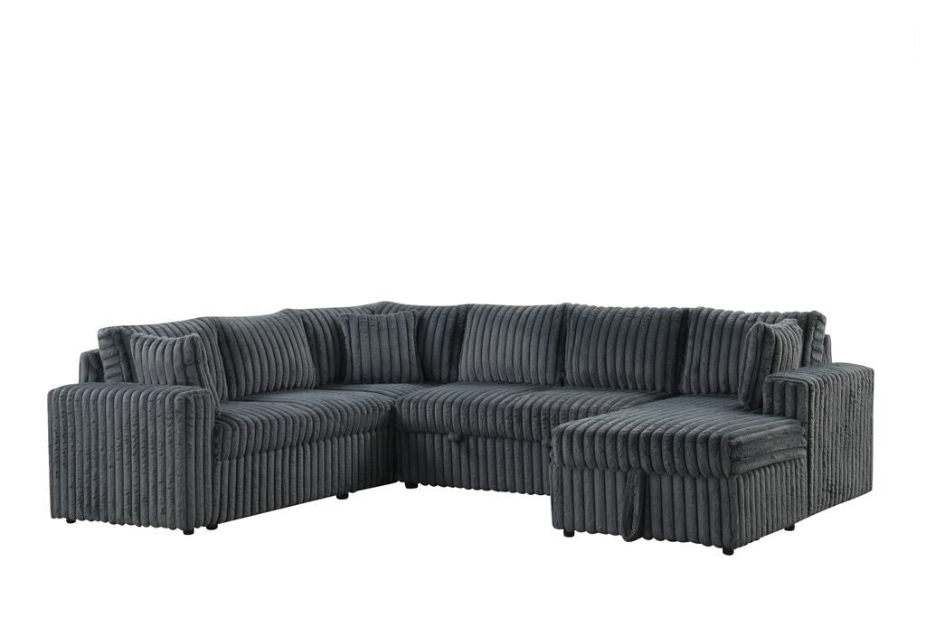 Forever Charcoal Sectional With Pull-Out Bed **NEW ARRIVAL**