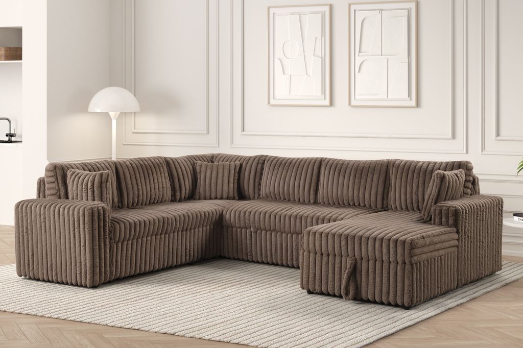 Forever Mocha Sectional With Pull-Out Bed **NEW ARRIVAL**