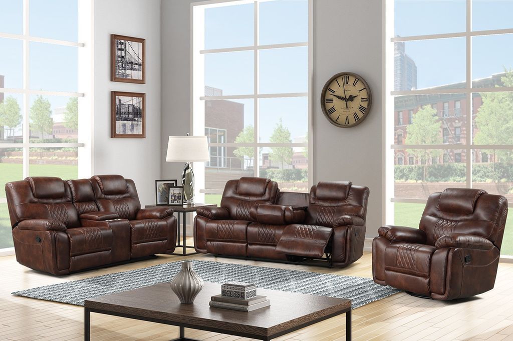 Galveston Brown - 3PC OVERSIZED Reclining Set (1 LEFT)