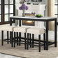 Gloria Linen - Pub Table + 3 Chair Set