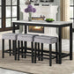 Gloria Linen - Pub Table + 3 Chair Set