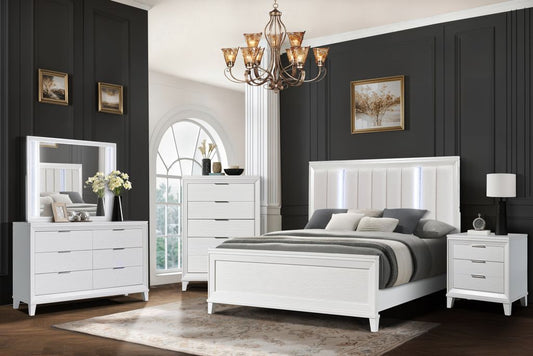 Havana White - 4PC or 5PC Bedroom Set - Queen, King **NEW ARRIVAL**