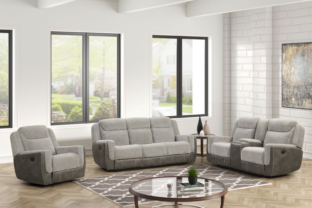 LISA - Gray 3pc Reclining Set