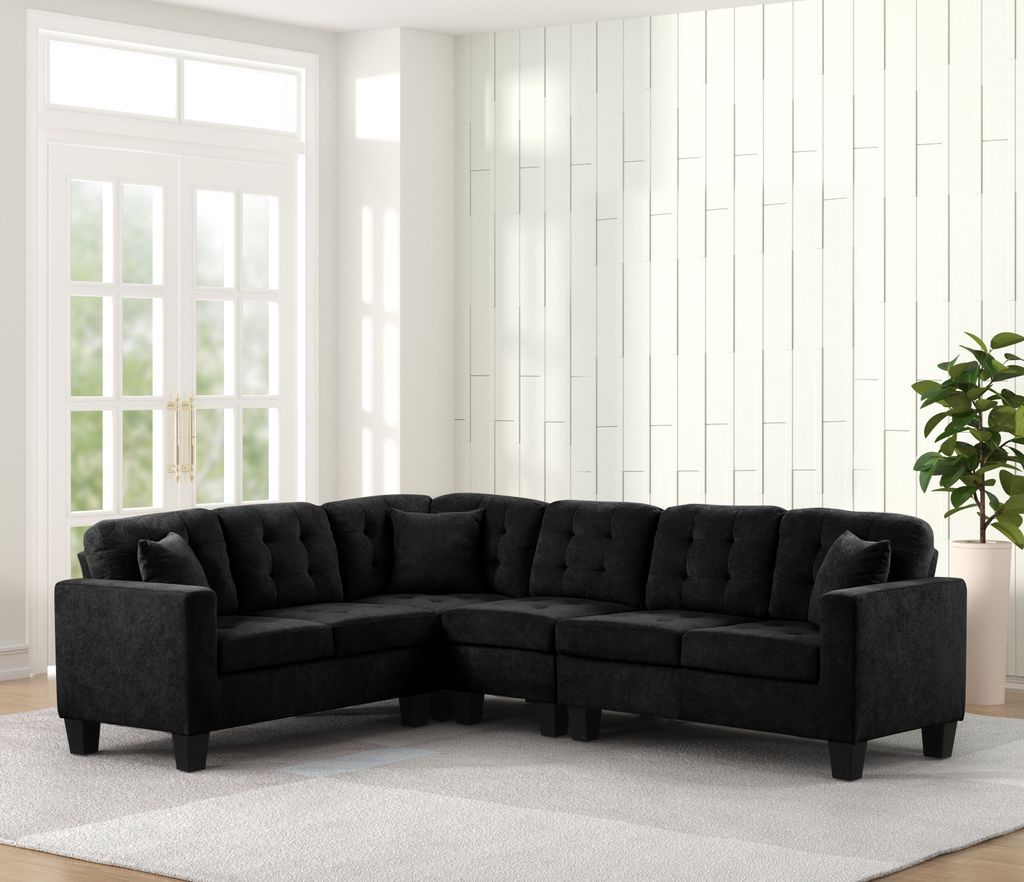 Logan2 Black - Reversible Sectional  **NEW ARRIVAL**