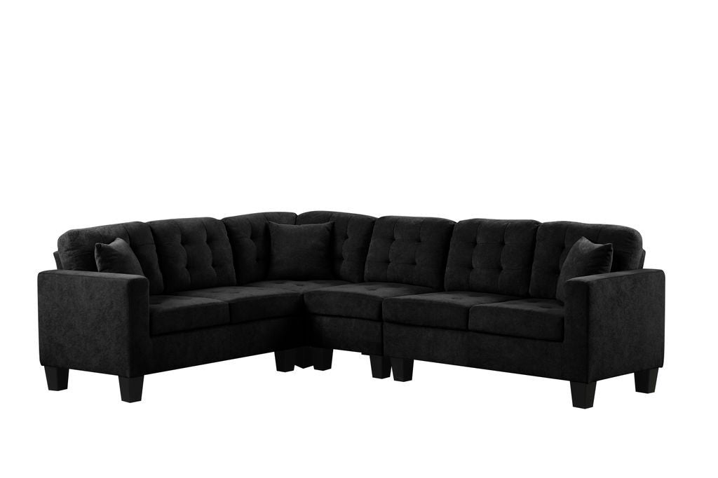 Logan2 Black - Reversible Sectional  **NEW ARRIVAL**