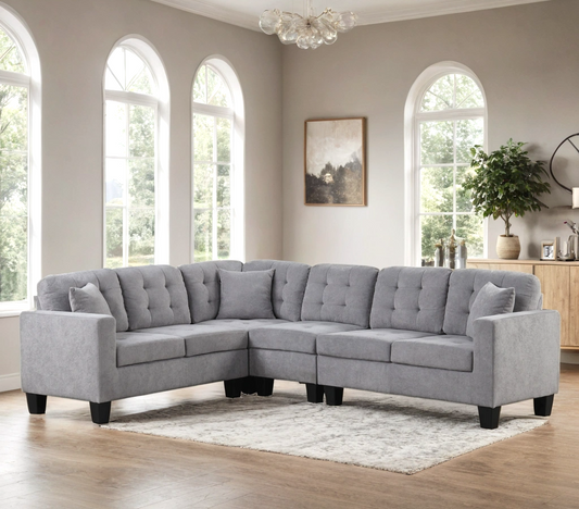 Logan2 Gray - Reversible Sectional  **NEW ARRIVAL**