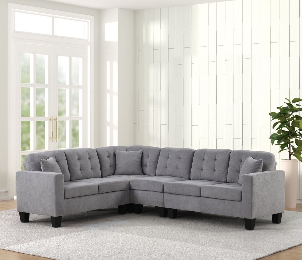 Logan2 Gray - Reversible Sectional  **NEW ARRIVAL**