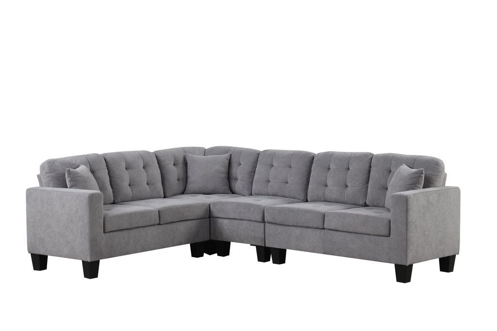 Logan2 Gray - Reversible Sectional  **NEW ARRIVAL**