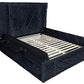 Lorenzo Black Platform Bed (w/ LED LIGHTS & BLUETOOTH SPEAKERS) - Queen, King
