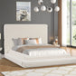 Mariah Beige Platform Bed - Queen, King **NEW ARRIVAL**