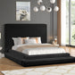 Mariah Black Platform Bed - Queen, King
