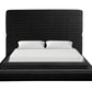 Mariah Black Platform Bed - Queen, King