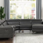 MILANO GRAY- 6PC Power Reclining Sectional