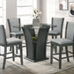 Orlando - Grey Pub Table + 4 Chair Set