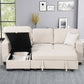 Pacific Beige Reversible Sectional With Pull-Out Bed  **ON SALE**