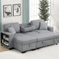Pacific Gray Reversible Sectional With Pull-Out Bed