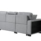 Pacific Gray Reversible Sectional With Pull-Out Bed