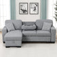 Pacific Gray Reversible Sectional With Pull-Out Bed **NEW ARRIVAL**