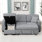 Pacific Gray Reversible Sectional With Pull-Out Bed **NEW ARRIVAL**