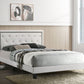 Passion White Velvet Platform Bed - Twin, Full, Queen, King