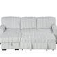 Poland Gray Reversible Sectional With Pull-Out Bed